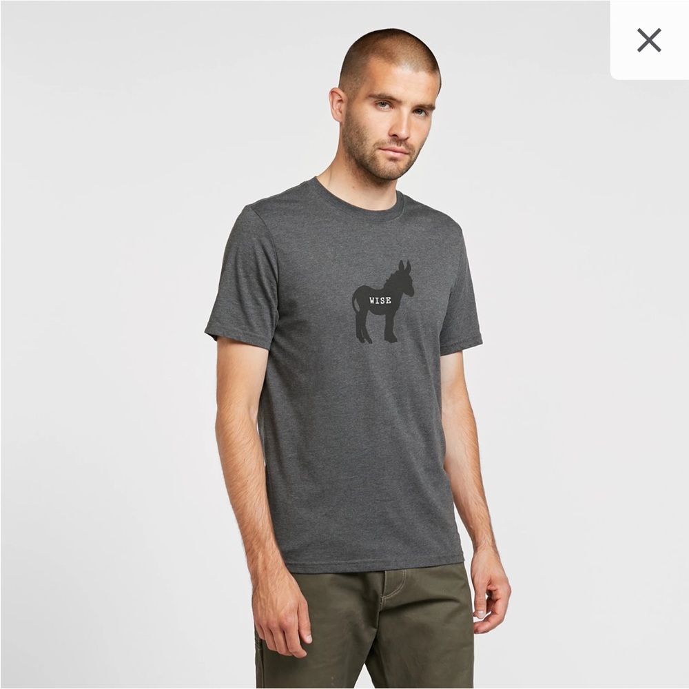 Prana Men's Gray Wise Ass Journeyman Graphic T-Shirt Size Large